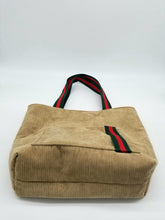 Load image into Gallery viewer, Corduroy shoulder bag, Corduroy bag, Diaper bag, Christmas Gift, Corduroy school bag
