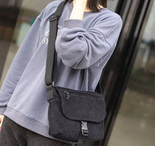 Load image into Gallery viewer, Front Flap Corduroy Crossbody Shoulder Bag
