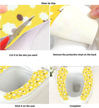 Load image into Gallery viewer, 4 Pairs (8)-Stick on Peel off Washable Toilet Seat Cover
