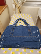 Load image into Gallery viewer, Denim Jean Tote Bag, Denim Tote Bag, Jean Tote Bag, Denim Medium-sized shoulder bag, J
