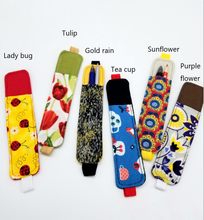 Load image into Gallery viewer, Bookmark pencil case, Bookmark pen holder, Bookmark band, Pencil case band, Fabric bookmark, Cotton bookmark
